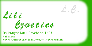 lili czvetics business card